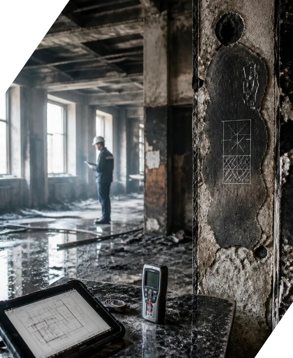 Обследование зданий после пожара в Соли-Илецке от 15627 р. | ЭкспертизаРоссия
