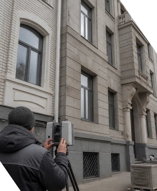 Лазерное сканирование фасадов зданий для обследования в Соли-Илецке